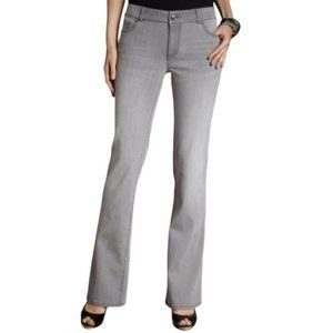 Chico’s "Platinum" Embellished Dove Grey Bootcut Jeans